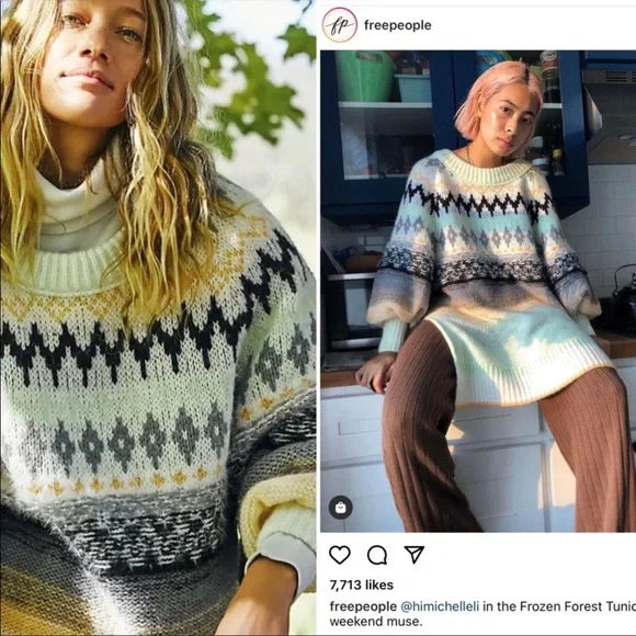 NWT Free People Frozen Forrest Tunic - Picture 2 of 4